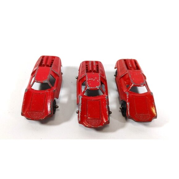 Vintage Tootsie Toy Diecast Metal Car Fiat Abarth Red 2.5" Lot of 3 - Picture 2 of 4